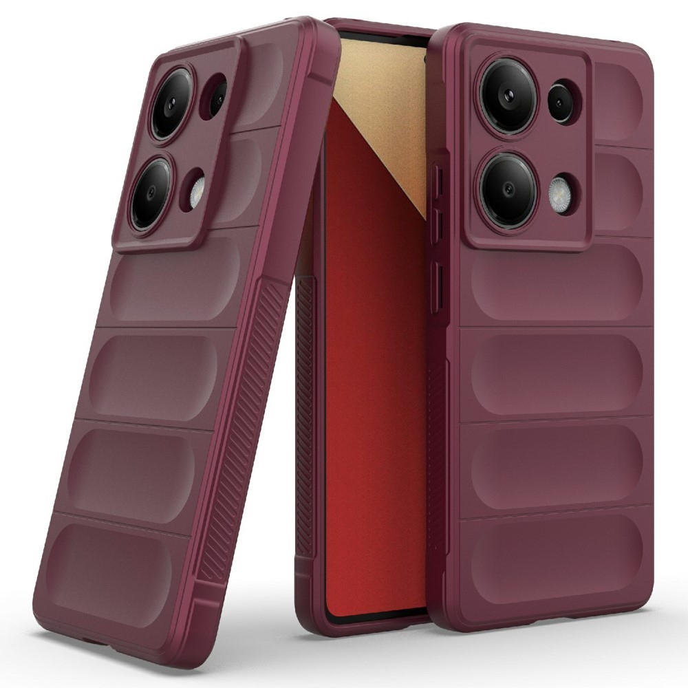 Rugg odolný gélový obal na Xiaomi Redmi Note 14S - vínový