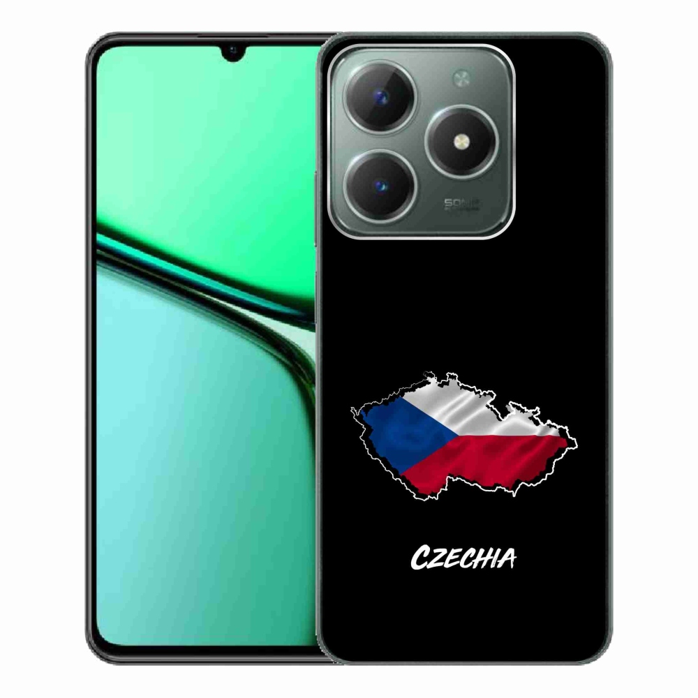 Gélový kryt mmCase na Realme C61 - Czechia čierne pozadie