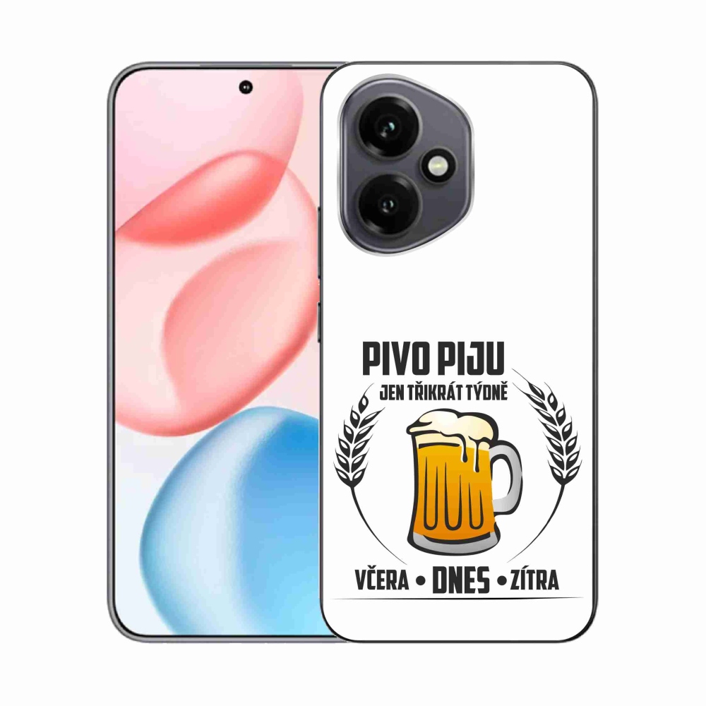 Gélový kryt mmCase na Honor 400 - pivný motív biele pozadie