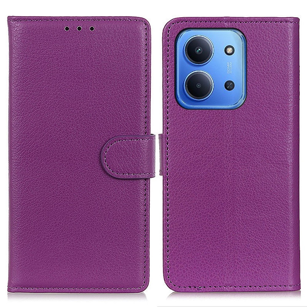 Litchie knižkové púzdro na Xiaomi Redmi 15C 4G/5G (173mm) - fialové