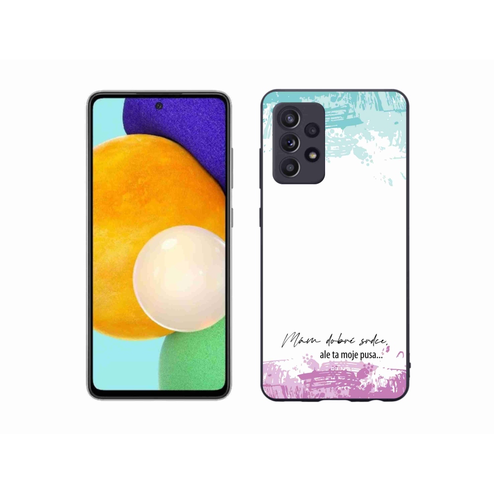 Gélový kryt mmCase na Samsung Galaxy A52/A52 5G - vtipný text 3 biele pozadie