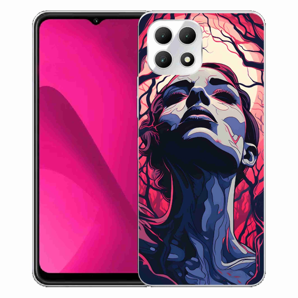 Gélový kryt mmCase na T-Mobile T Phone 2 - abstraktná tvár