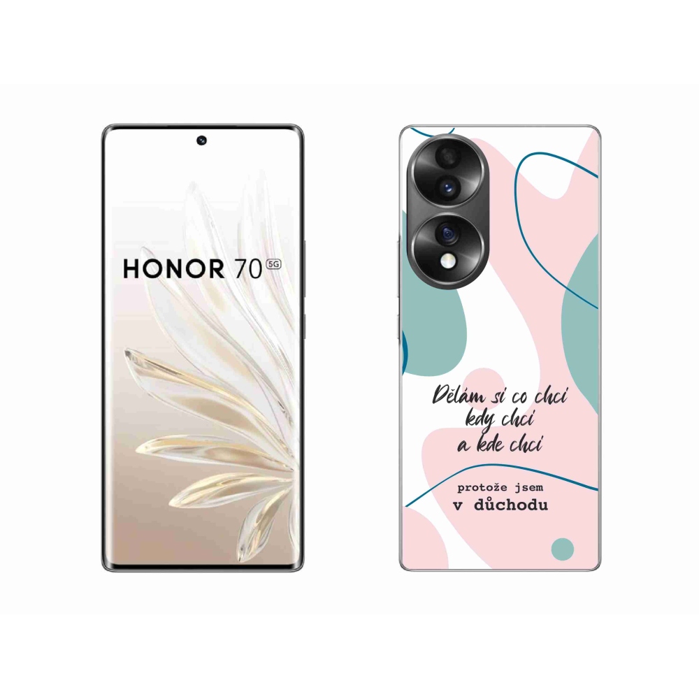 Gélový kryt mmCase na Honor 70 - vtipný text 10 biele pozadie