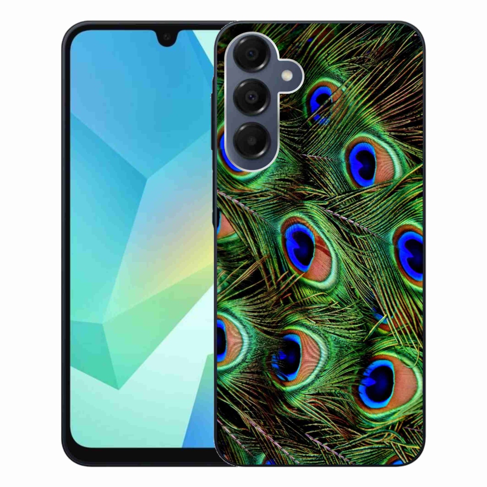 Gélový kryt mmCase na Samsung Galaxy A16 4G/5G - pávie perie
