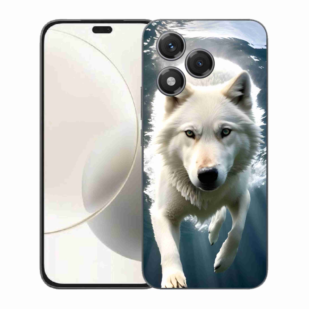 Gélový kryt mmCase na Honor 400 Lite - biely vlk