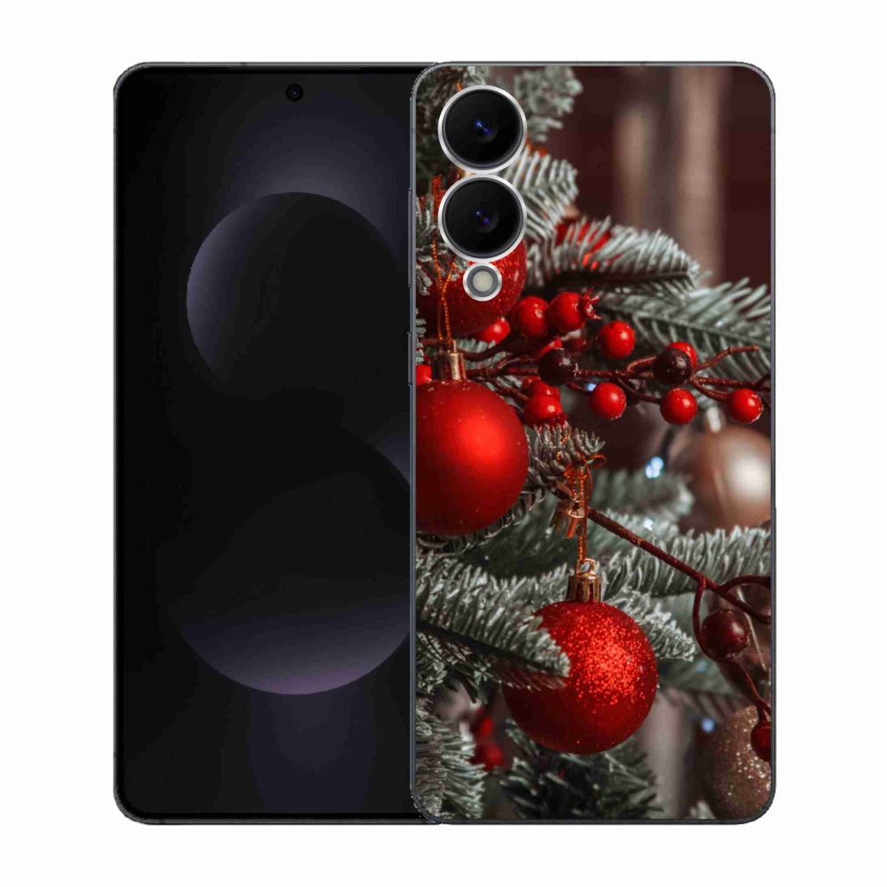 Gélový kryt mmCase na Samsung Galaxy S25 Edge - vianočné ozdoby 2