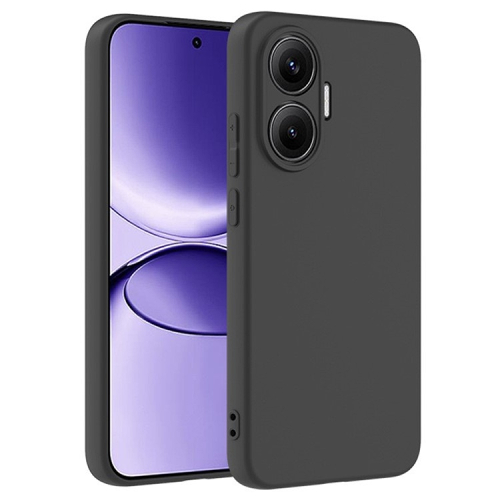 Matný gélový obal na Xiaomi Poco F7 5G - čierny