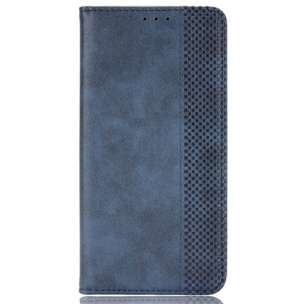 Vintage knižkové puzdro na Xiaomi Redmi Note 14S/Note 13 Pro 4G/Poco M6 Pro - tmavomodré
