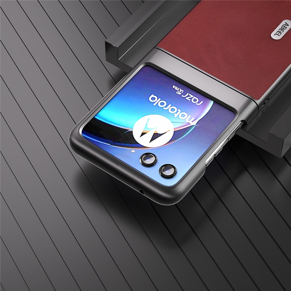 ABEEL plastový obal s pevným chrbtom na Motorola Razr 40 Ultra 5G - červený