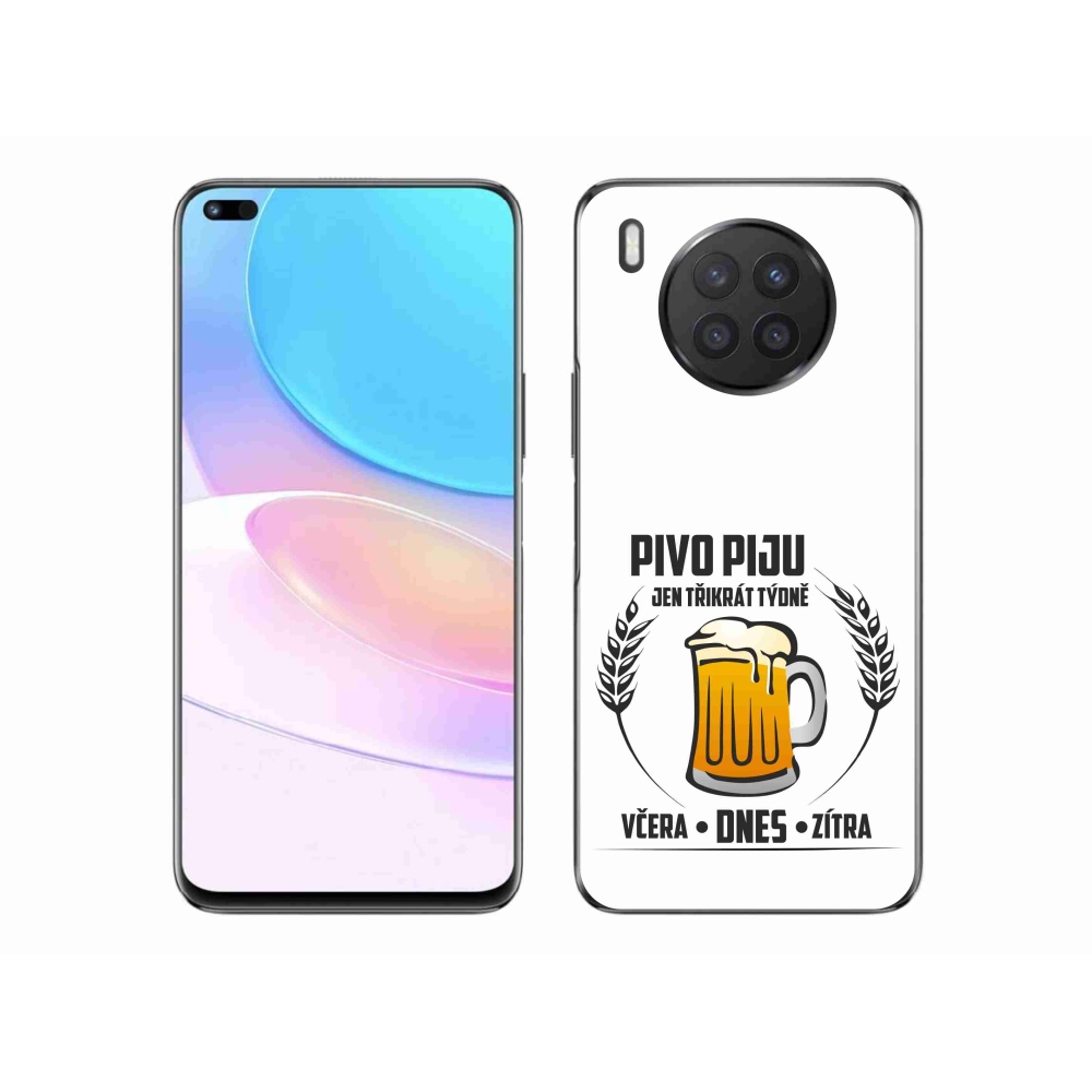 Gélový kryt mmCase na Honor 50 Lite - pivný motív biele pozadie