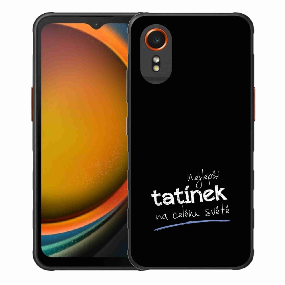 Gélový kryt mmCase na Samsung Galaxy Xcover 7 - najlepší otecko 4 čierne pozadie