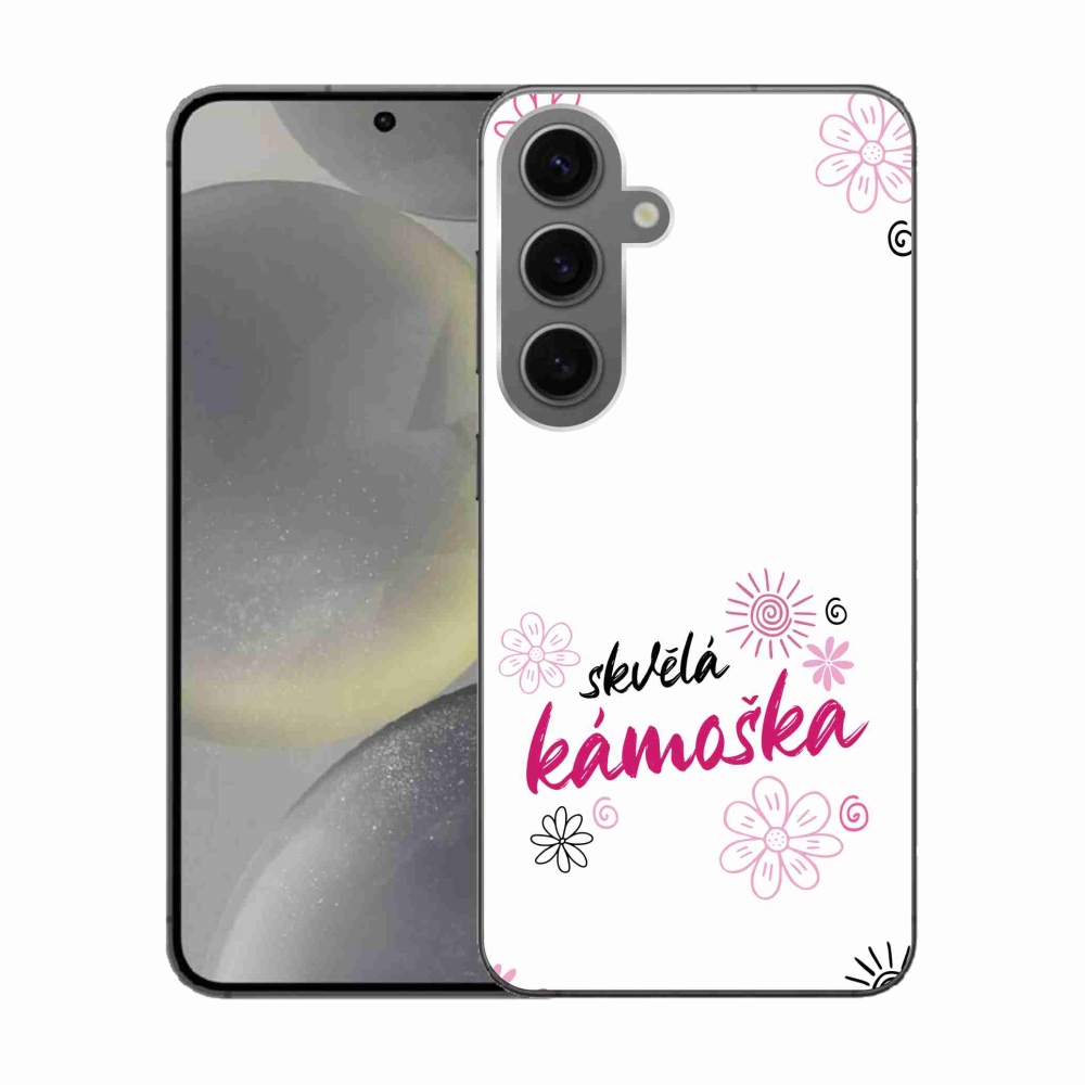 Gélový kryt mmCase na Samsung Galaxy S24 - skvelá kamoška biele pozadie