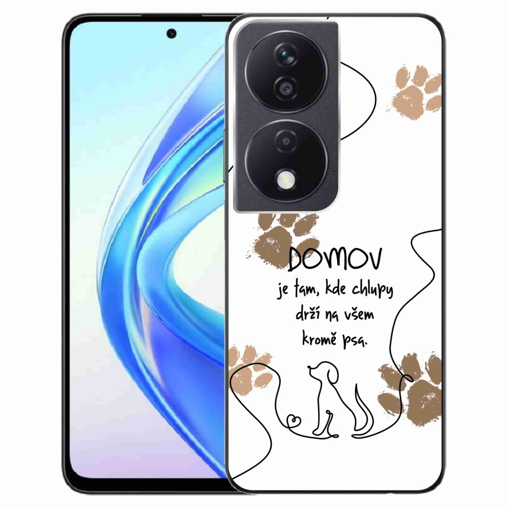 Gélový kryt mmCase na Honor X7b/Honor 90 Smart - psí motív biele pozadie