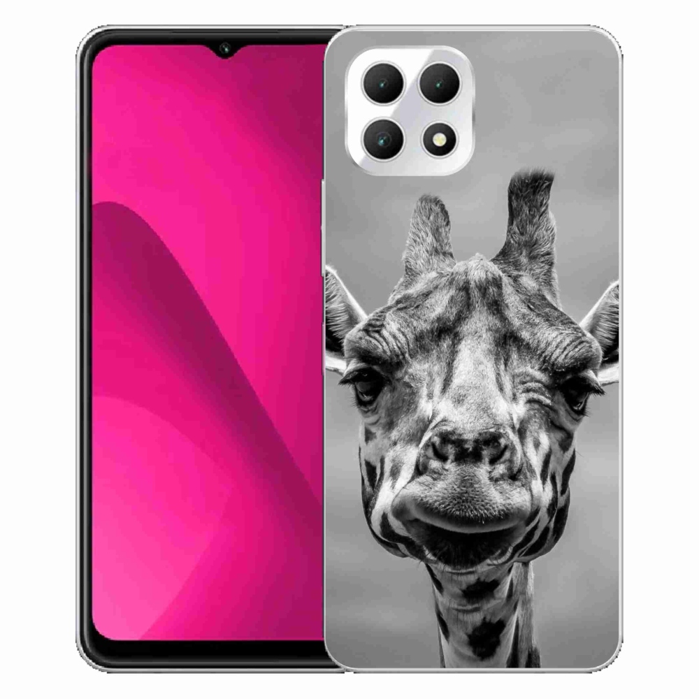 Gélový kryt mmCase na T-Mobile T Phone 2 - čiernobiela žirafa
