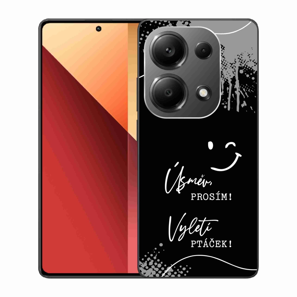 Gélový kryt mmCase na Xiaomi Redmi Note 13 Pro 4G/Poco M6 Pro - vtipný text 4 čierne pozadie