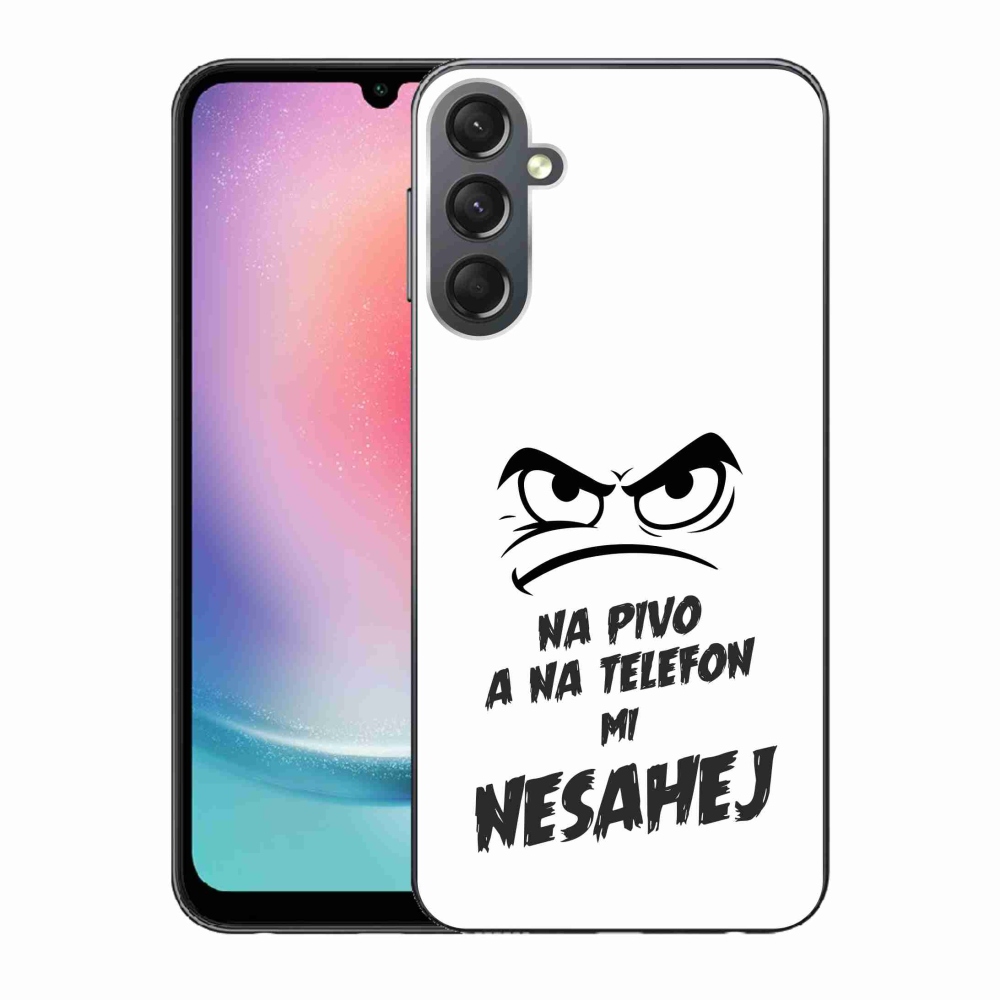 Gélový kryt mmCase na Samsung Galaxy A24 - pivný motív 2 biele pozadie