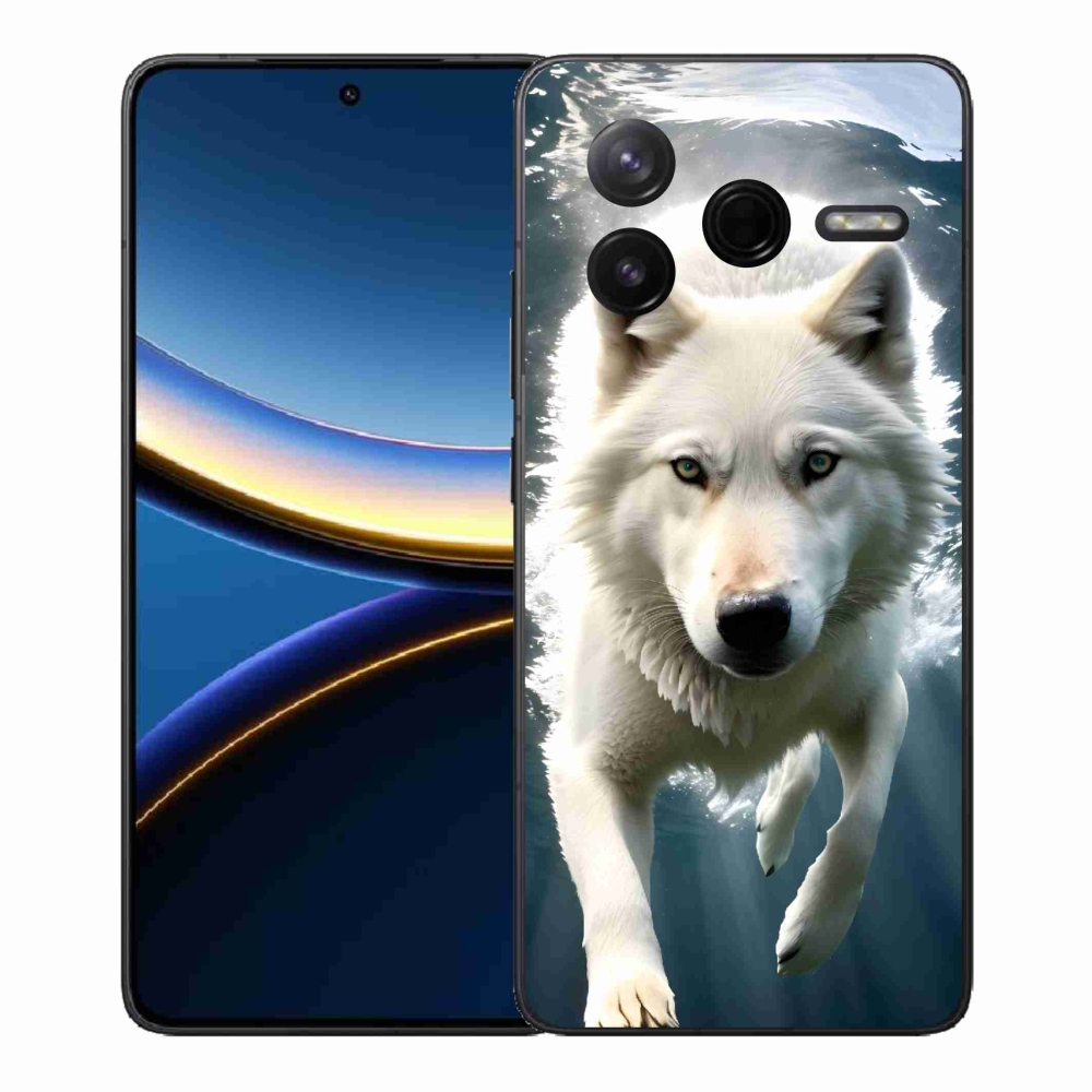 Gélový kryt mmCase na Xiaomi Poco F7 Pro - biely vlk