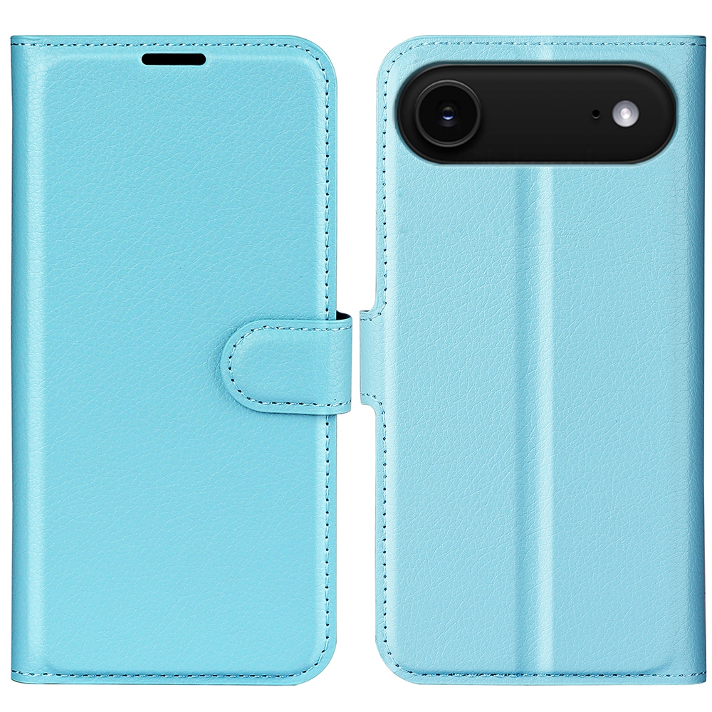 Litchi knižkové púzdro na iPhone 17 Air - modré