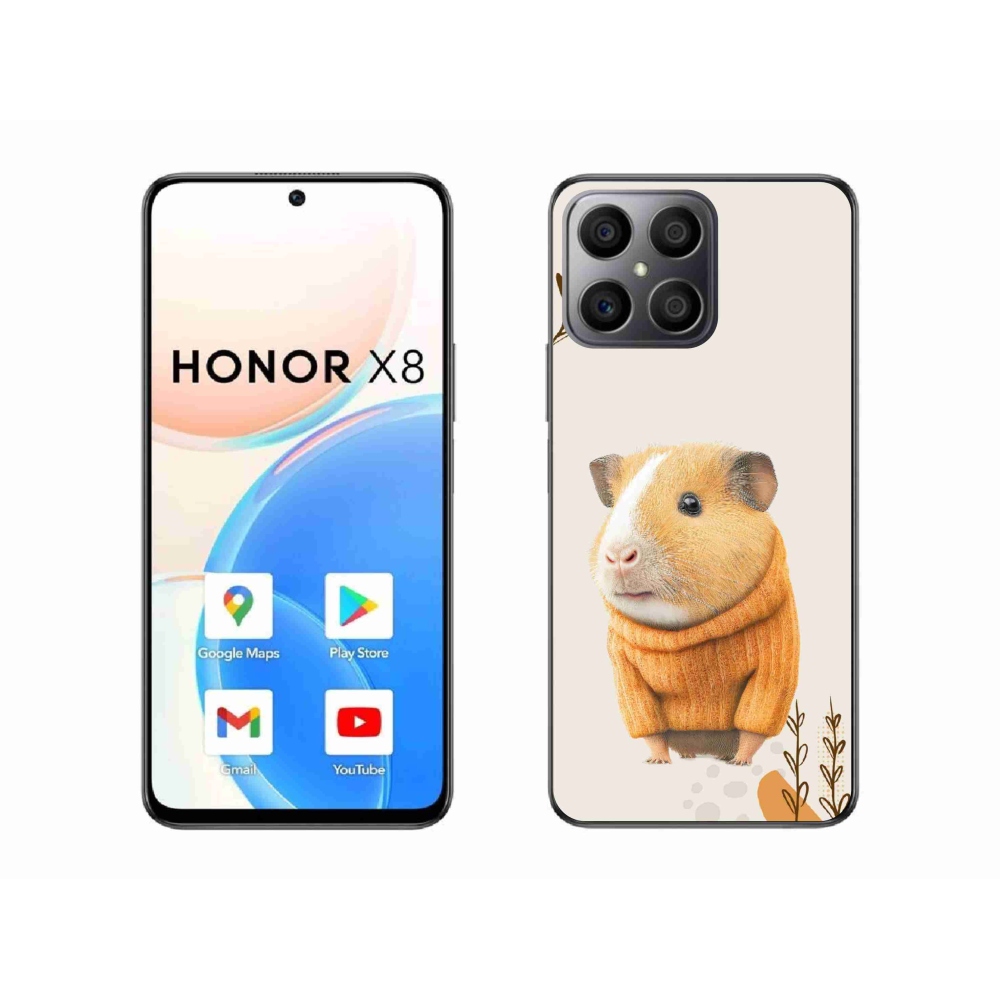 Gélový kryt mmCase na Honor X8 - morča vo svetri