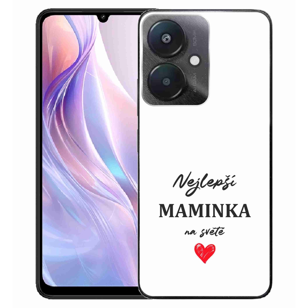Gélový kryt mmCase na Xiaomi Redmi 13C 5G - najlepšia mamička 1 biele pozadie