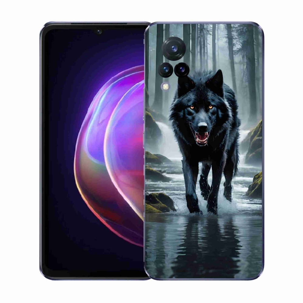 Gélový kryt mmCase na Vivo V21 4G/5G - čierny vlk
