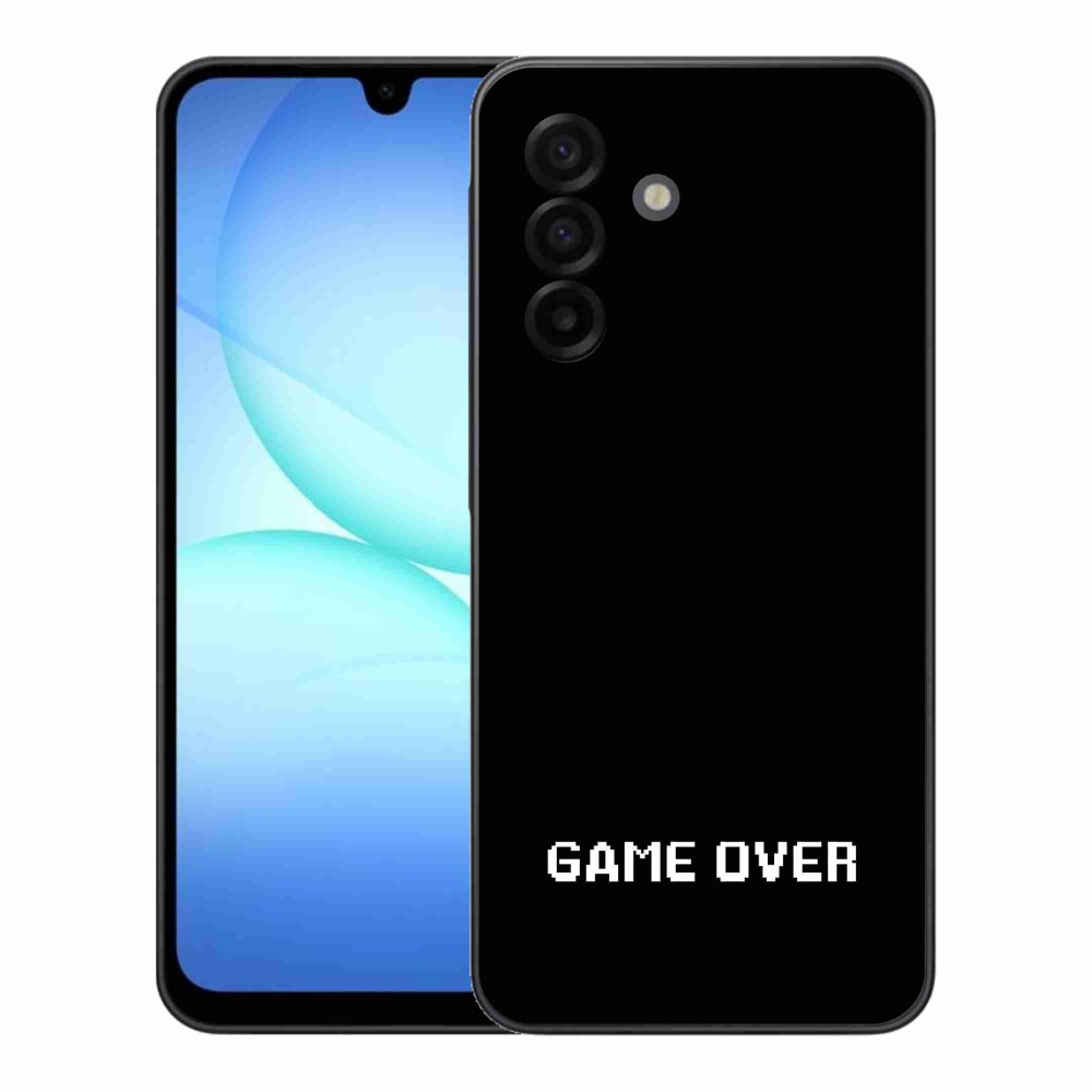 Gélový kryt mmCase na Samsung Galaxy A17 4G/5G - game over čierne pozadie