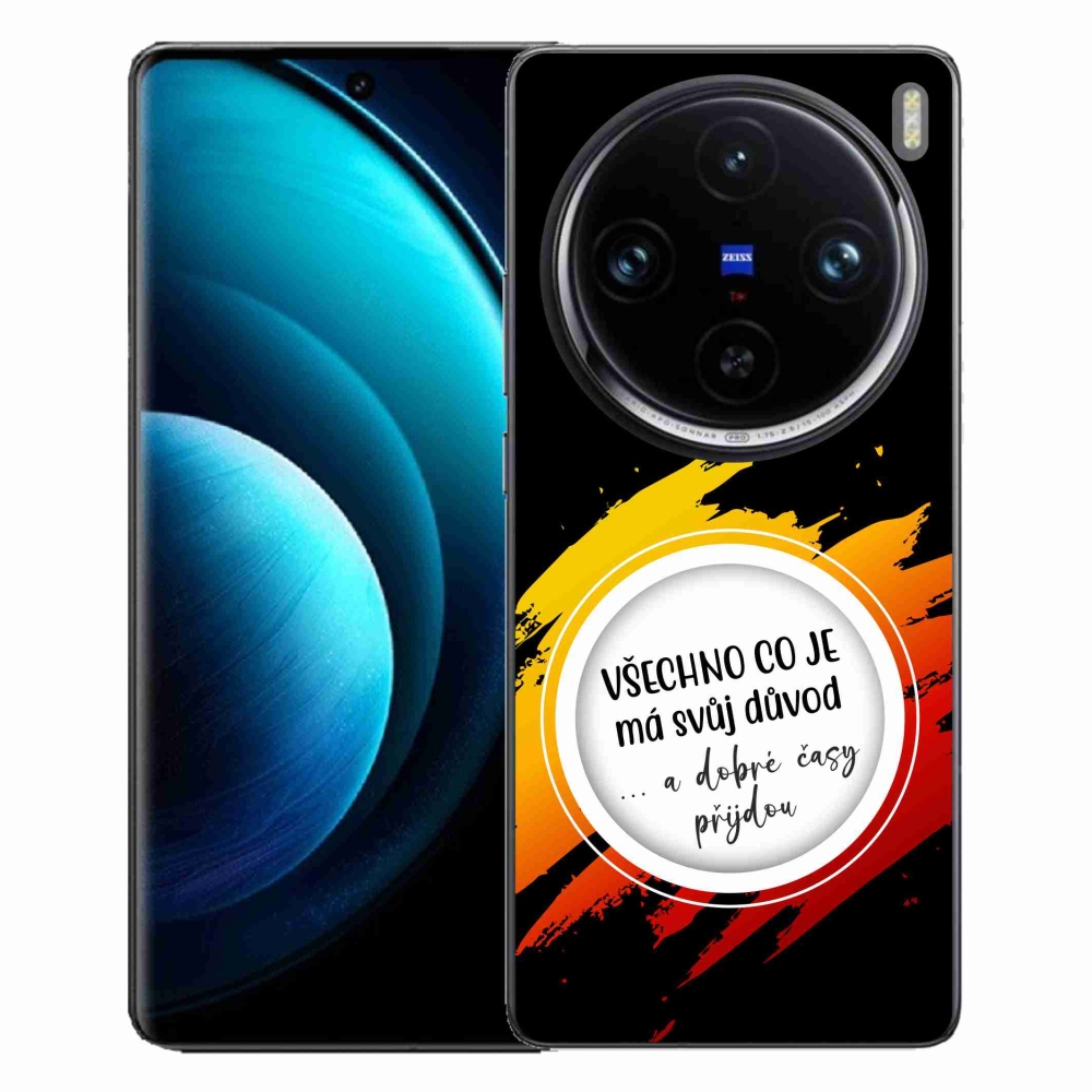 Gélový kryt mmCase na Vivo X100 Pro 5G - citát 3 čierne pozadie