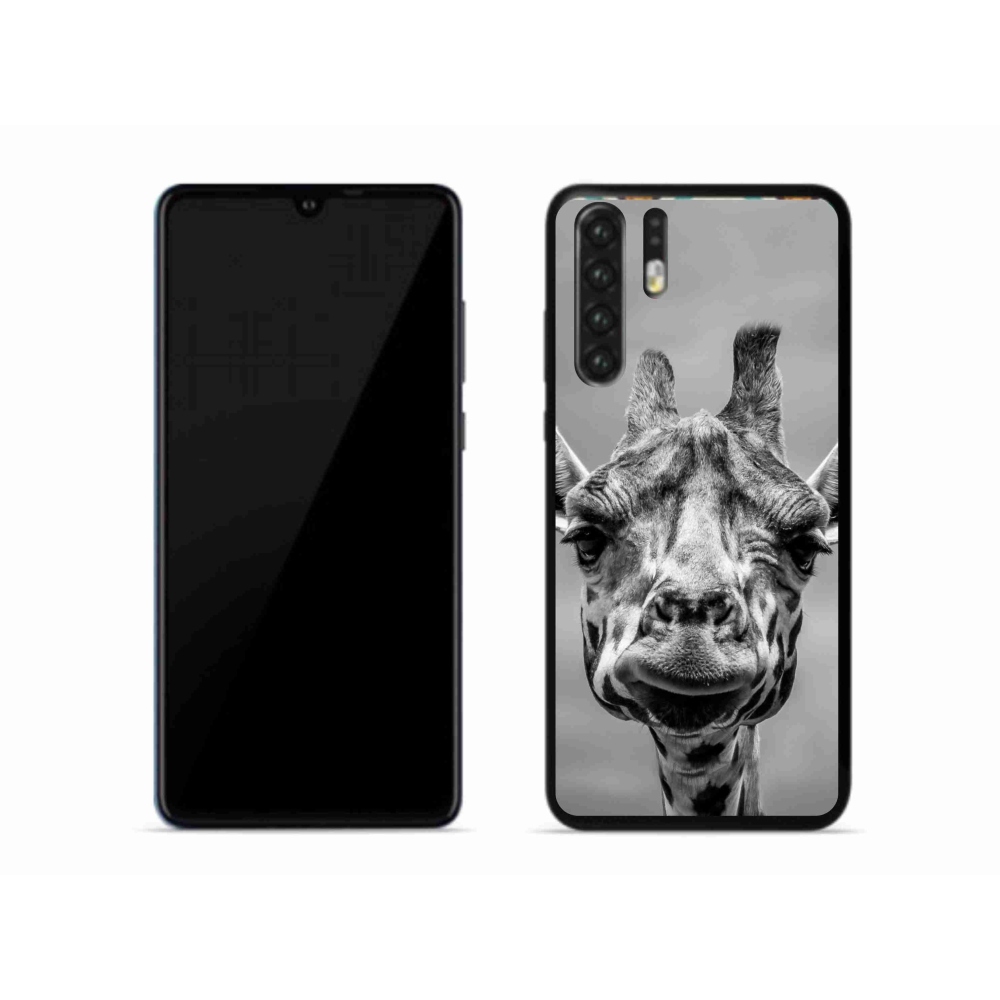 Gélový kryt mmCase na mobil Huawei P30 Pro - čiernobiela žirafa