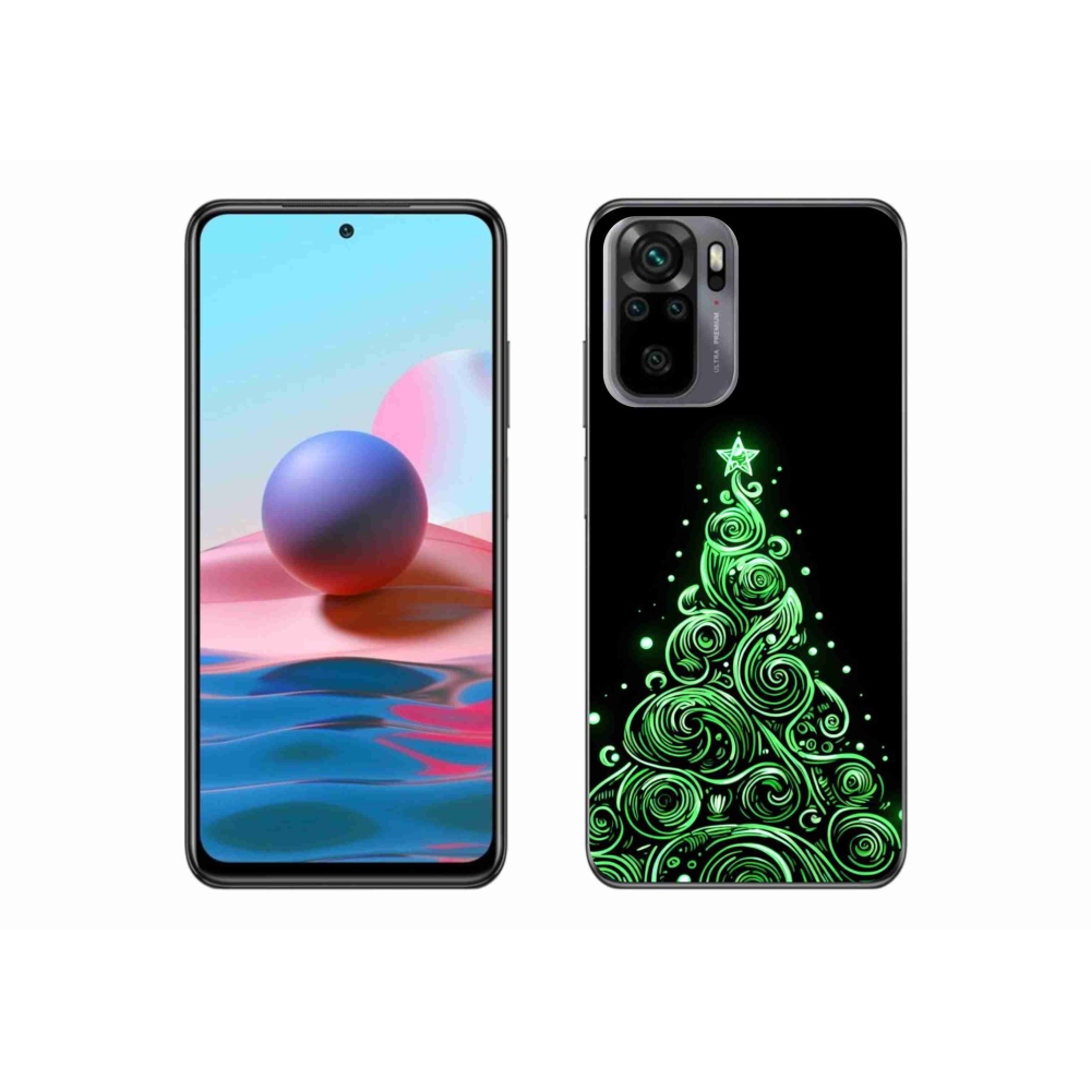 Gélový kryt mmCase na Xiaomi Redmi Note 10S - neónový vianočný stromček 3