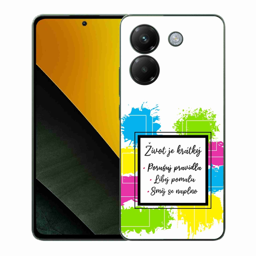 Gélový kryt mmCase na Xiaomi Poco M7 Pro 5G - citát 5 biele pozadie