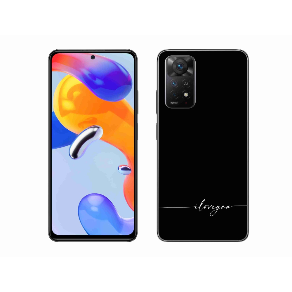 Gélový kryt mmCase na Xiaomi Redmi Note 11 Pro 4G/5G - I love you čierne pozadie