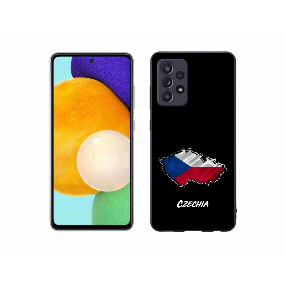 Gélový kryt mmCase na Samsung Galaxy A52/A52 5G - Czechia čierne pozadie