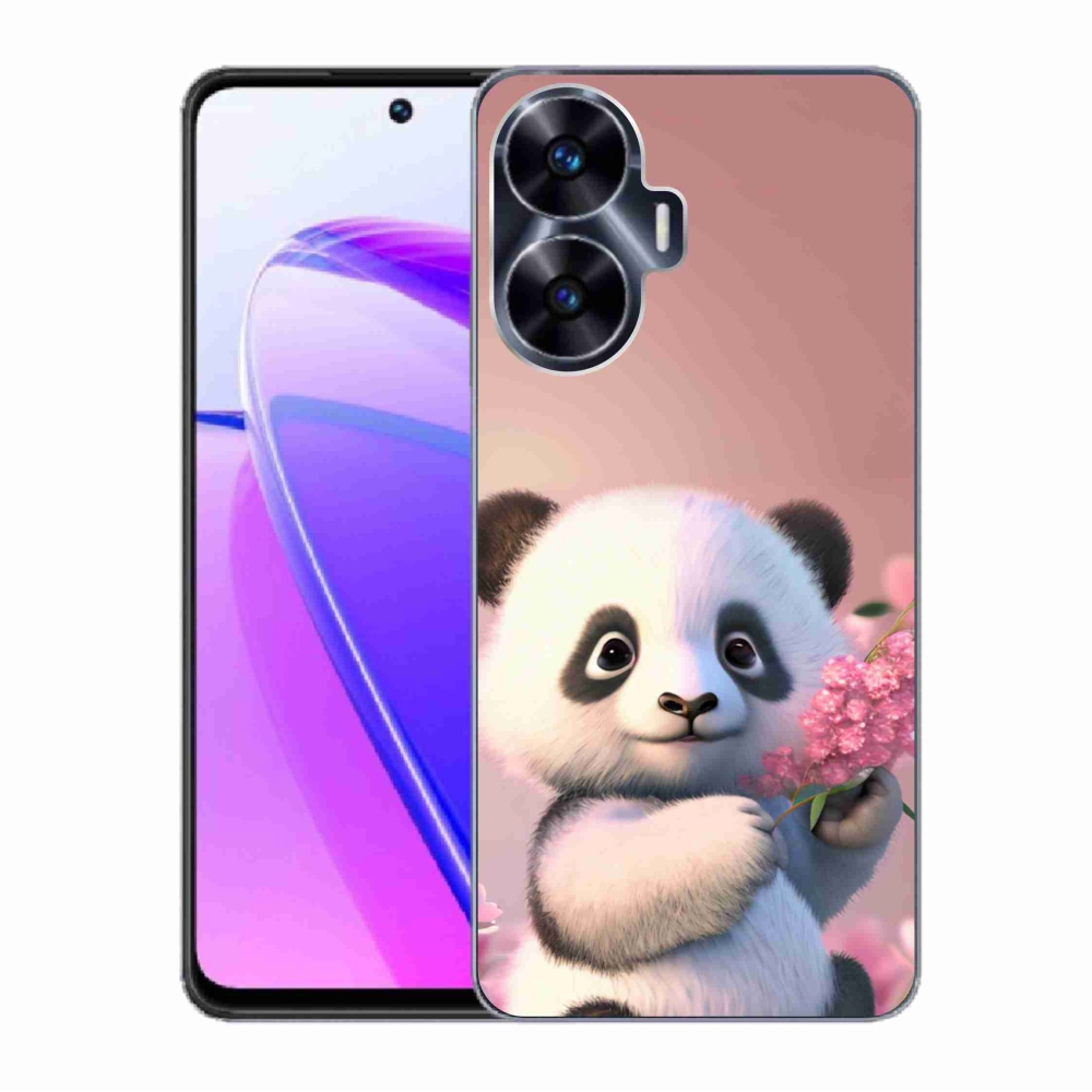 Gélový kryt mmCase na Realme C55 - roztomilá panda