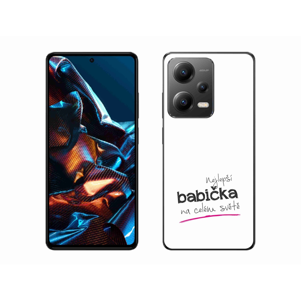 Gélový kryt mmCase na Xiaomi Redmi Note 12 Pro 5G - najlepšia babička 4 biele pozadie