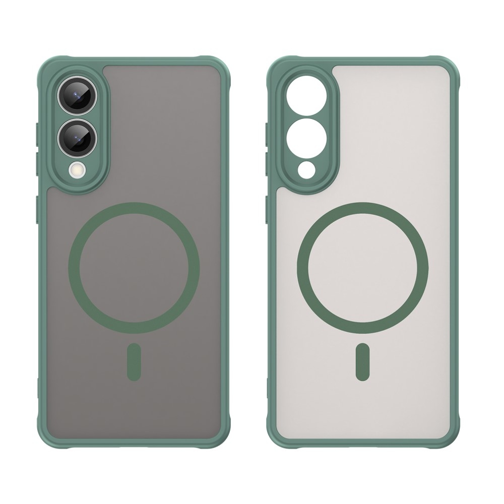 Case matný gélový obal s MagSafe na Samsung Galaxy S25 Edge - zelený