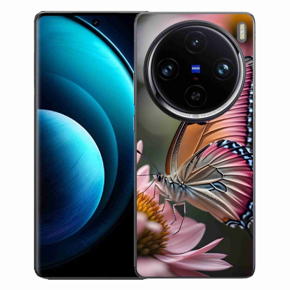 Gélový kryt mmCase na Vivo X100 Pro 5G - farebný motýľ