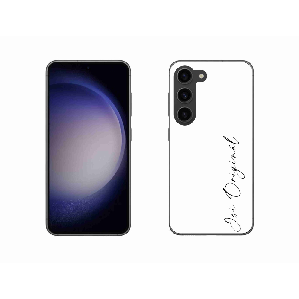 Gélový kryt mmCase na Samsung Galaxy S23 5G - si originál biele pozadie