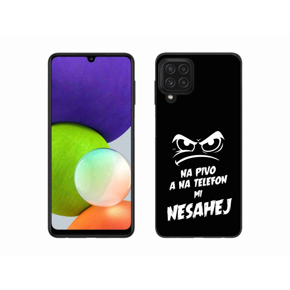 Gélový kryt mmCase na Samsung Galaxy A22 4G - pivný motív 2 čierne pozadie