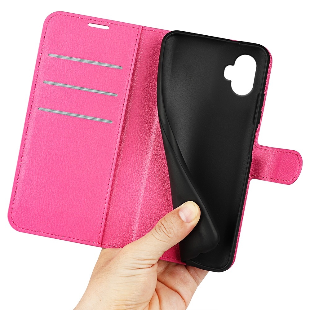 Litchi knižkové púzdro na Samsung Galaxy Xcover 7 Pro - rose