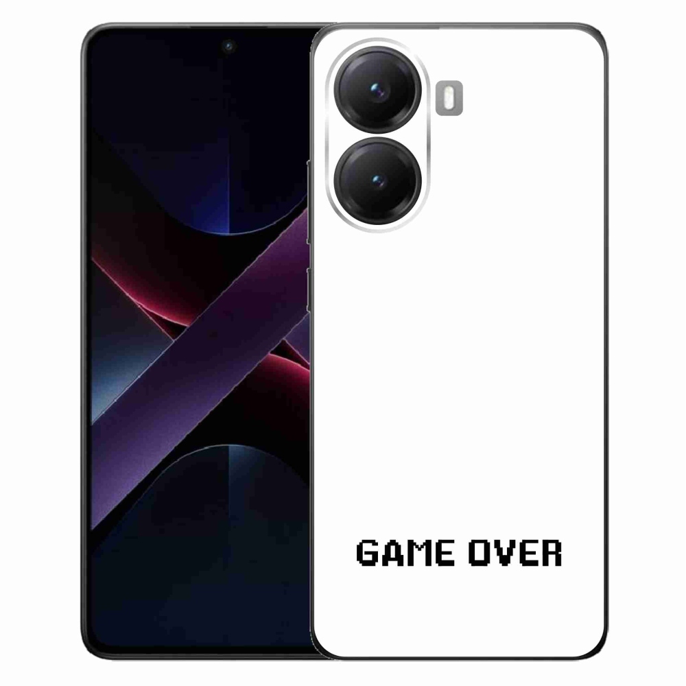 Gélový kryt mmCase na Xiaomi Poco X7 Pro 5G - game over biele pozadie