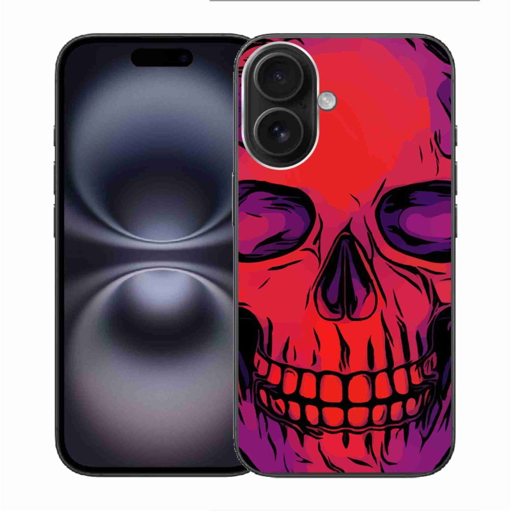 Gélový obal mmCase na iPhone 16 - lebka