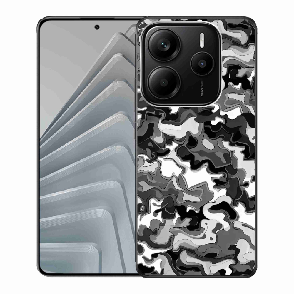 Gélový kryt mmCase na Xiaomi Redmi Note 14 5G - maskáčový vzor 3