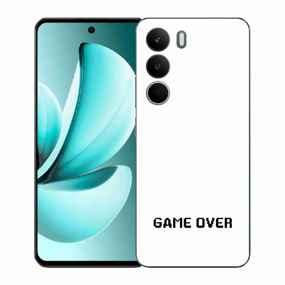 Gélový kryt mmCase na Realme C71 - game over biele pozadie