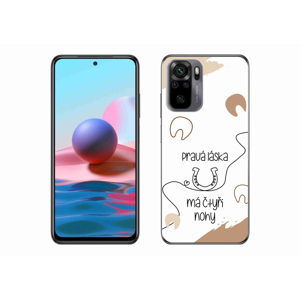 Gélový kryt mmCase na Xiaomi Redmi Note 10S - konský motív biele pozadie