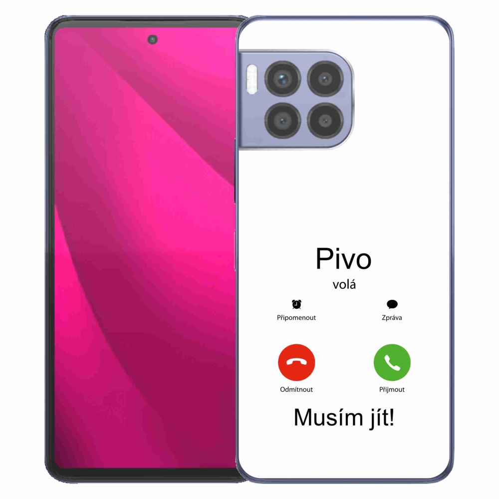 Gélový kryt mmCase na T-Mobile T Phone 2 Pro - pivo volá biele pozadie