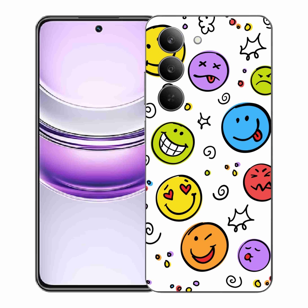 Gélový kryt mmCase na Realme 14x 5G - smajlíci