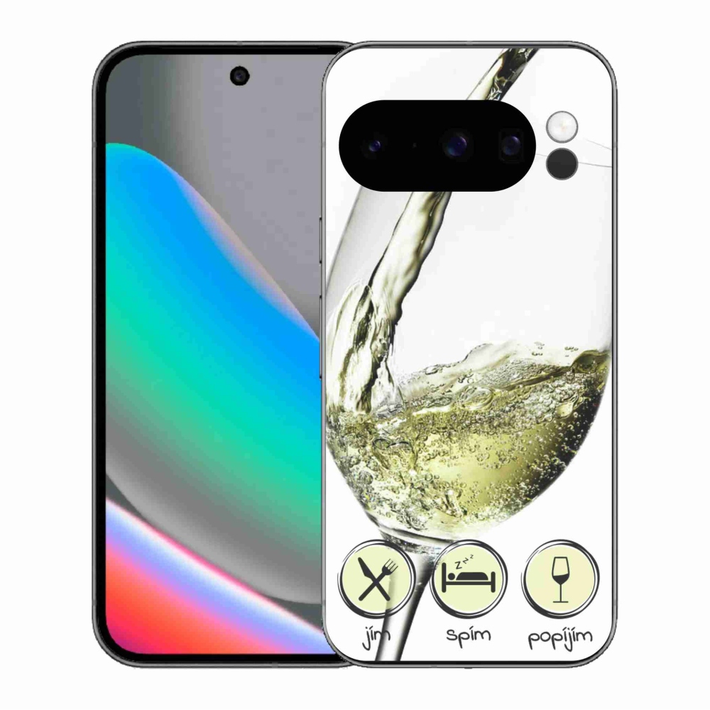 Gélový kryt mmCase na Google Pixel 10 Pro - pohár vína bielej