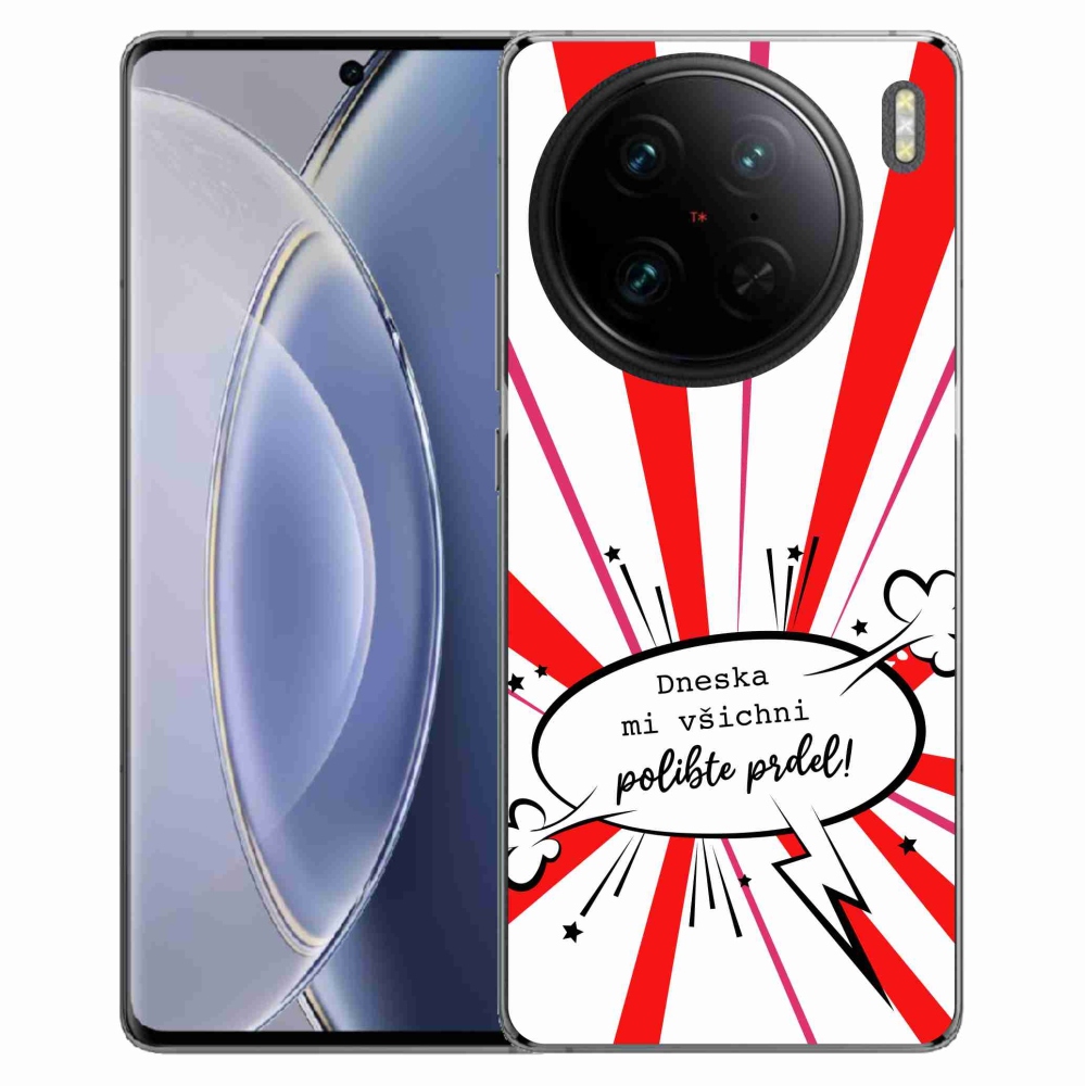 Gélový kryt mmCase na Vivo X90 Pro - vtipný text 15 biele pozadie