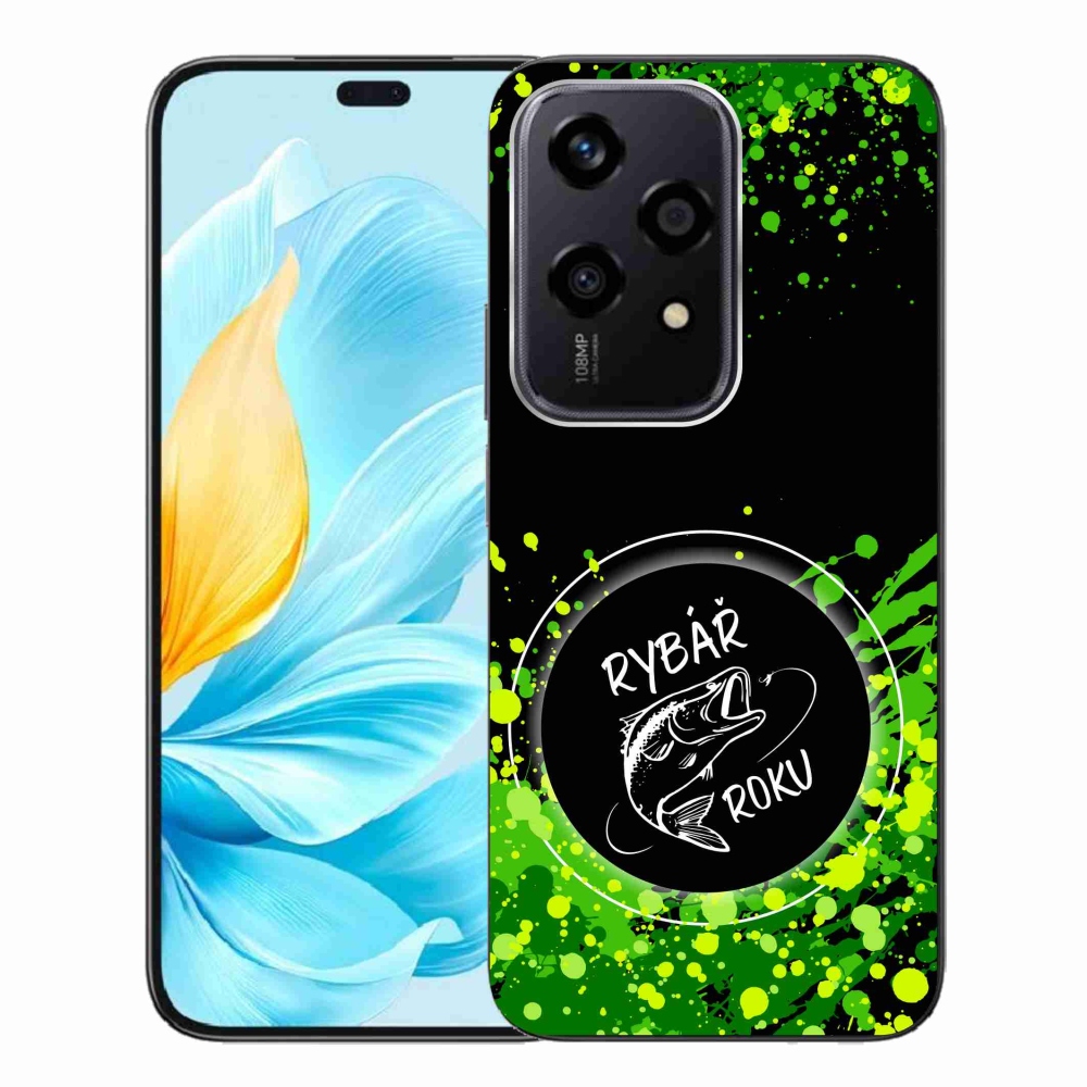 Gélový kryt mmCase na Honor 200 Lite 5G - rybár roka čierne pozadie