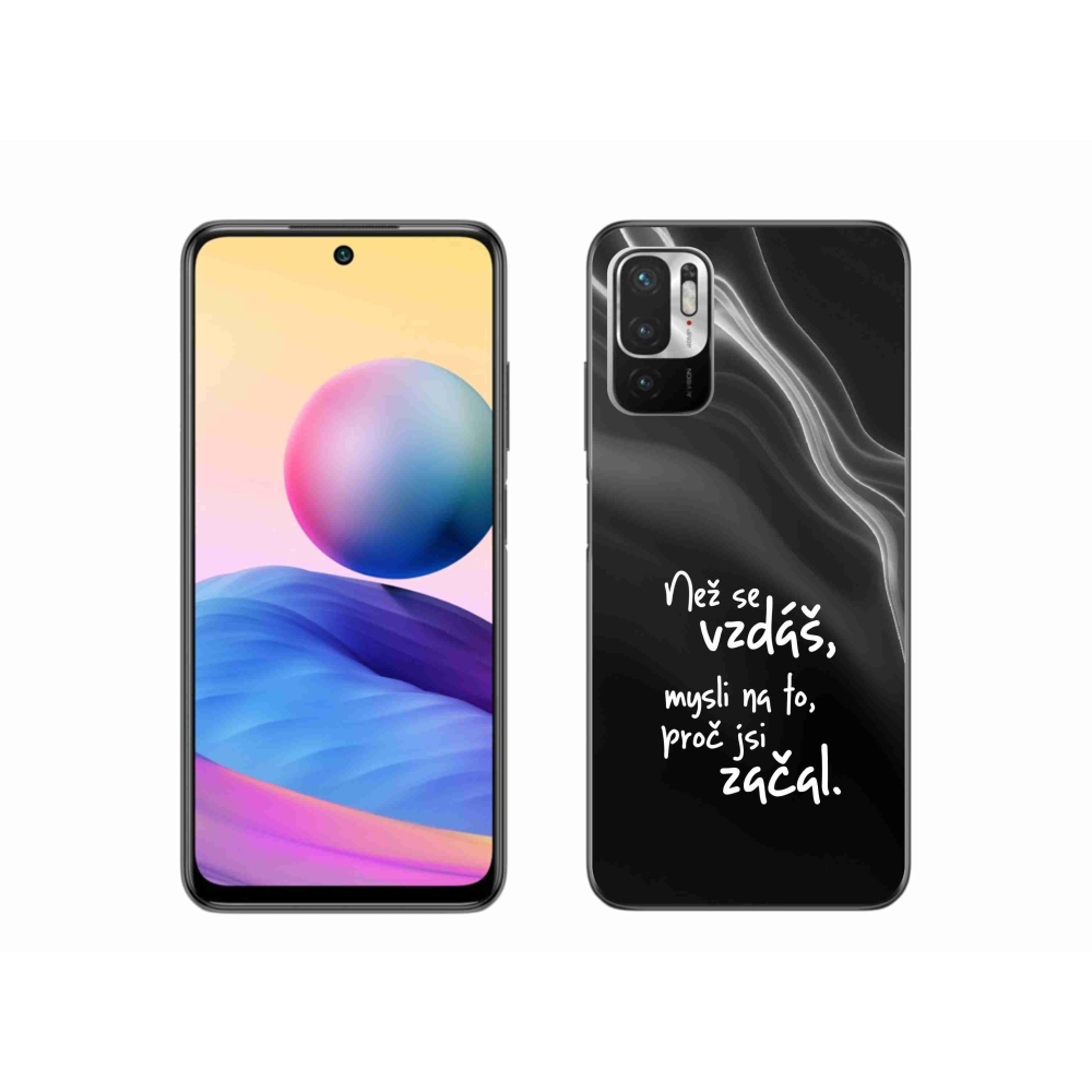 Gélový kryt mmCase na Xiaomi Redmi Note 10 5G - citát 2 čierne pozadie
